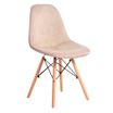 Чехол Е01 на стул Eames, велюр уплотненный бежевый - фото