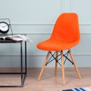 Чехол Е01 на стул Eames, уплотненный, велюр оранжевый - миниатюра фото 7